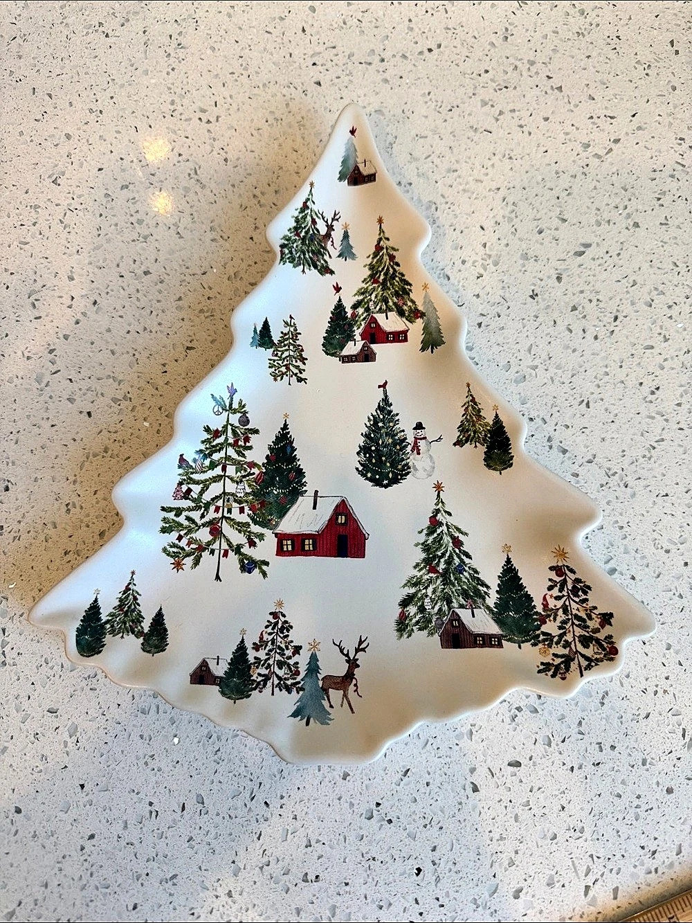 Pottery Barn Christmas in the Country Tree Platter Christmas Tree Platter